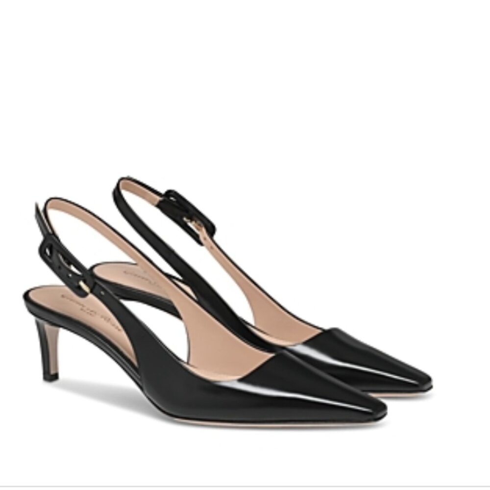 Gianvito Rossi Women's Lindsay 55 Leather Slingback Pumps
